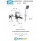 Miscelatore QUBIKA  CASCATA  VASCA con bocca a cascata e doccia duplex cromato Remer