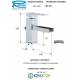 Miscelatore QUBIKA  CASCATA LAVABO  con scarico cromato Remer
