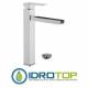 Miscelatore QUBIKA  CASCATA LAVABO alto L con scarico Click-Clack cromato Remer