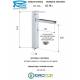 Miscelatore QUBIKA  CASCATA LAVABO alto L con scarico Click-Clack cromato Remer