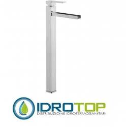 Miscelatore QUBIKA    CASCATA LAVABO extra alto XXL senza scarico cromato Remer