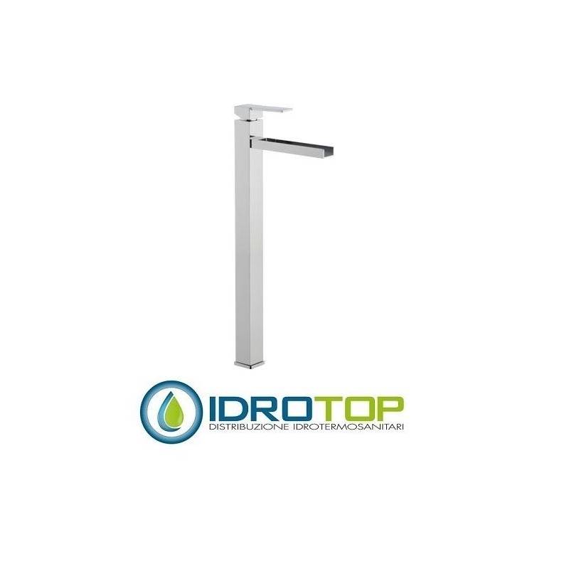 Miscelatore QUBIKA    CASCATA LAVABO extra alto XXL senza scarico cromato Remer