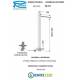 Miscelatore QUBIKA  CASCATA LAVABO da pavimento con scarico Click-Clack cromato Remer