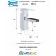Miscelatore QUBIKA  CASCATA LAVABO senza scarico cromato Remer