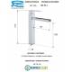 Miscelatore QUBIKA  CASCATA LAVABO alto L senza scarico cromato Remer