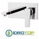 Miscelatore QUBIKA  LAVABO a incasso,con piastra rettangolare in ottone e bocca qubika lunghezza 18 cm cromato Remer