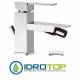 Miscelatore QUBIKA  BIDET con areatore direzionabile,tettuccio di protezione con scarico cromato Remer